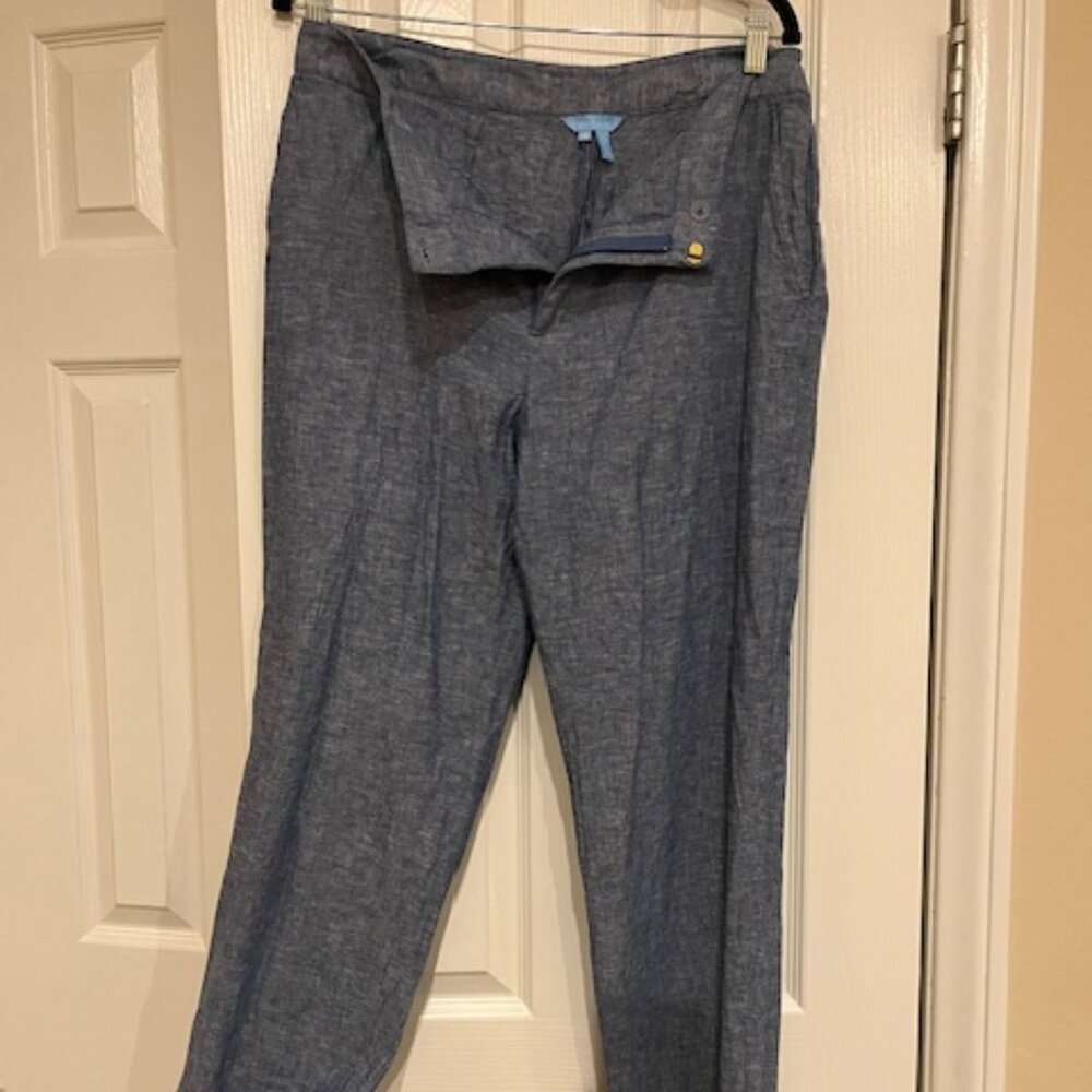 Linen light blue pants Draper James size 12
